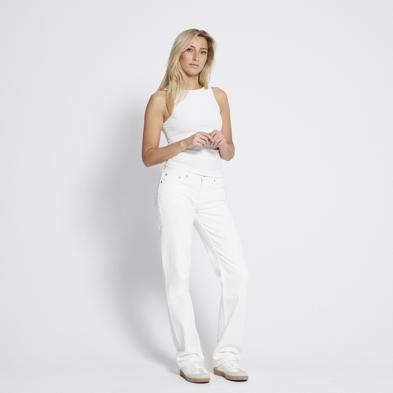 Mid waist straight jeans "Mid West" Off white